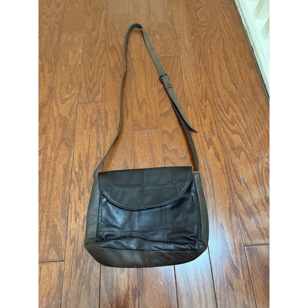 Zorro Patagonico Genuine Leather Crossbody Bag Brown Black Made in Argentina